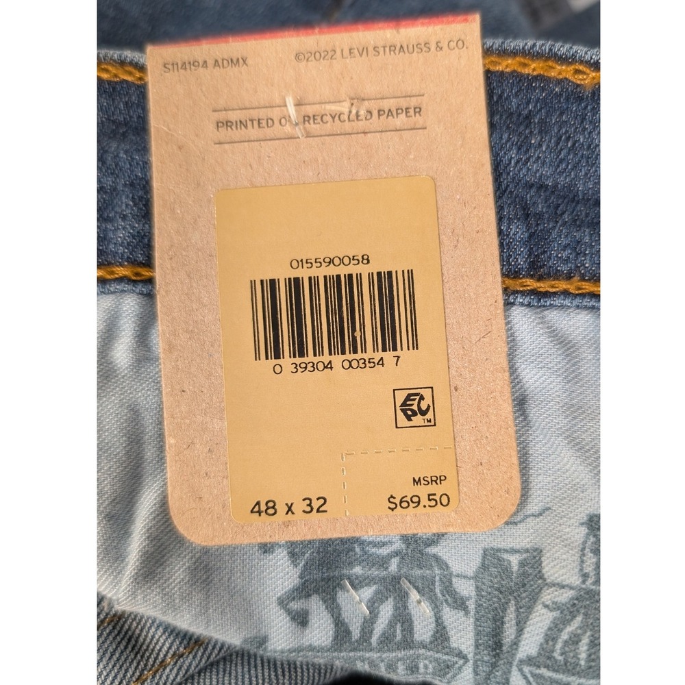 Levis 559 Relaxed Straight Mens Jeans 48x32‎ Blue Denim NWT - Picture 5 of 8
